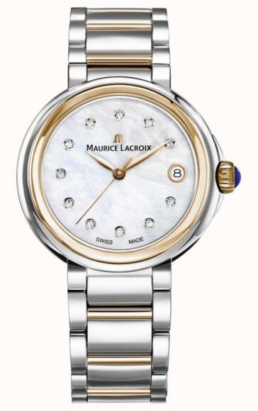 Review Maurice Lacroix Womens Fiaba FA1007-PVP13-170-1 Mother Of Pearl Dial Two Tone Bracelet fake watches